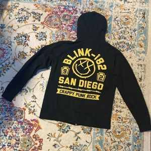Blink 182 crappy punk rock zip up hoodie size medium San Diego